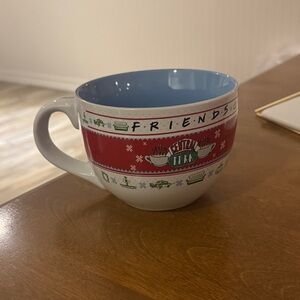 Large Central Perk Friends Coffee Mug - Red and Blue